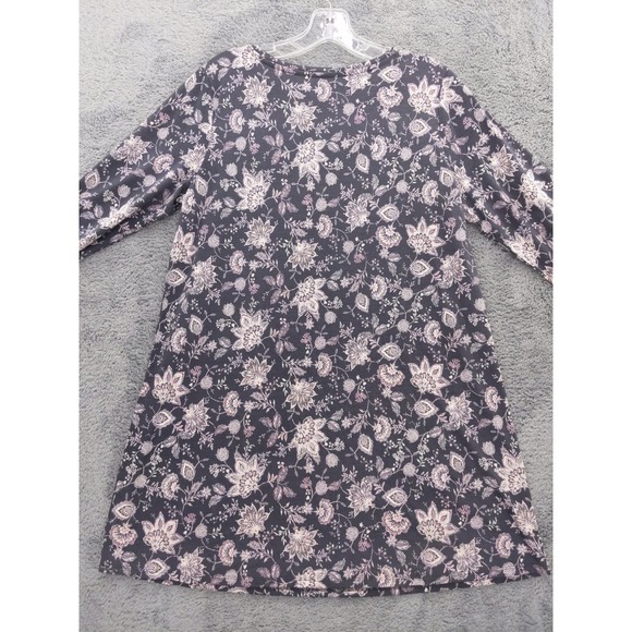 Pure Jill Ballet Sleeve Tunic Floral Print Cotton Blend Womens M - Picture 5 of 8